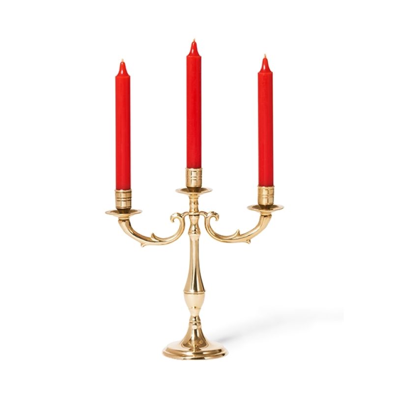 Brass plated candelabra